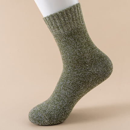 Padded Warm Keeping Mid-calf Solid Color Socks