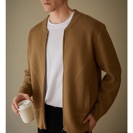 Men's Loose Casual Wool Knit Cardigan Jacket