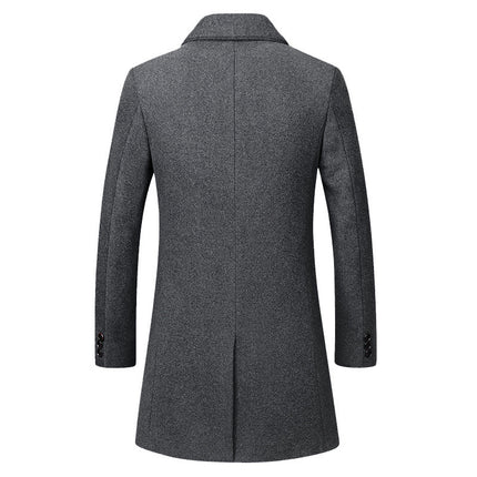 Long Woolen Men Trench