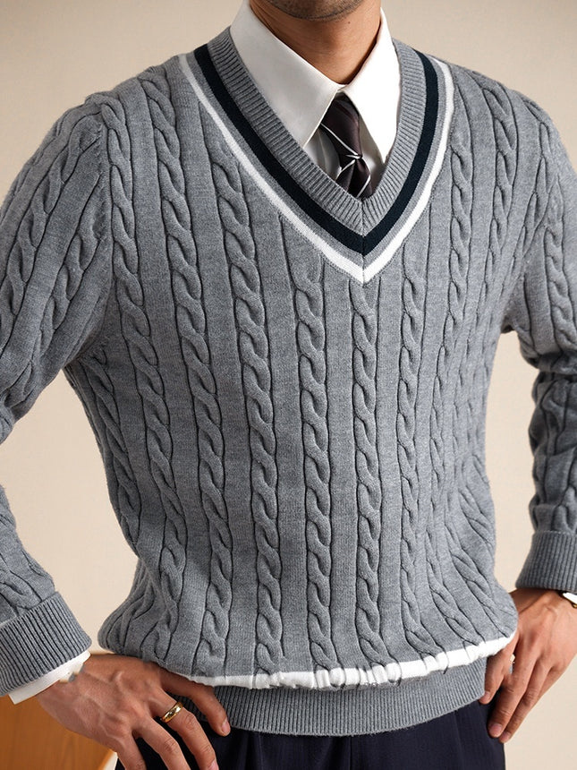 Men's College Style Casual Base Ride Thermal Head Cover Knitwear