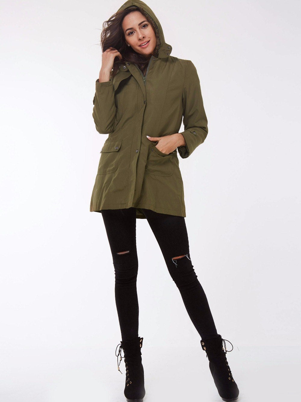 Long Sleeve Parkas Cotton Jacket