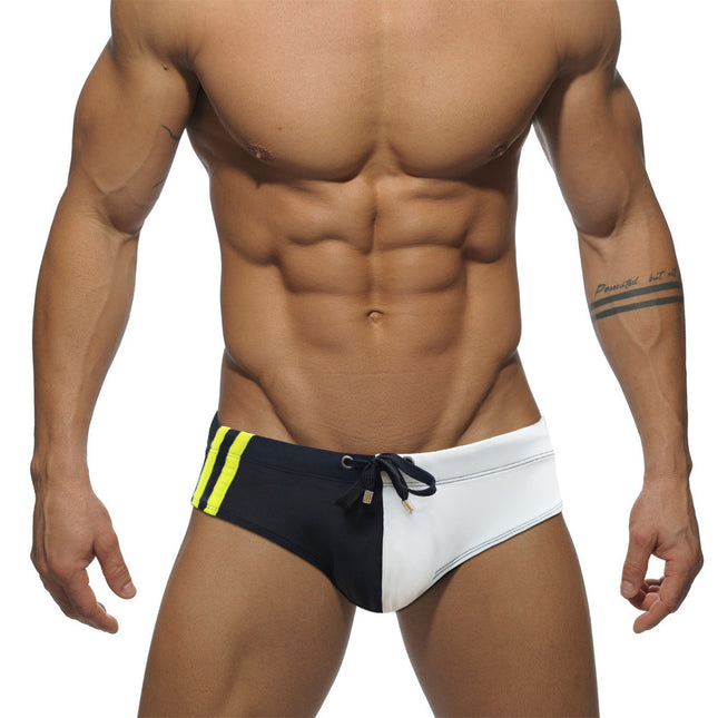 Men's Simplicity Color Matching Sports Swim Briefs