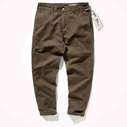 Retro Casual Pants Men's Straight Fit