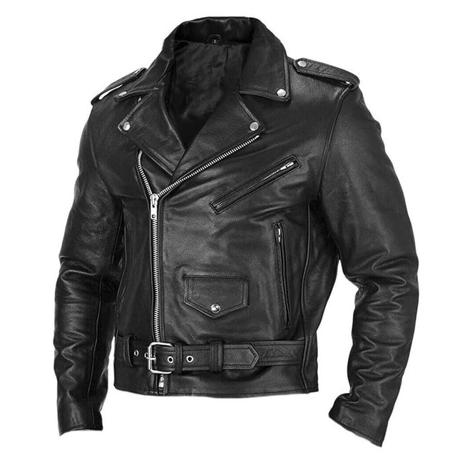 Motorcycle Men's Leather Jacket