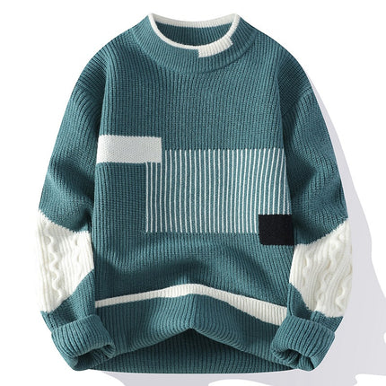 Men's Fashion Colorblock Knitwear Winter