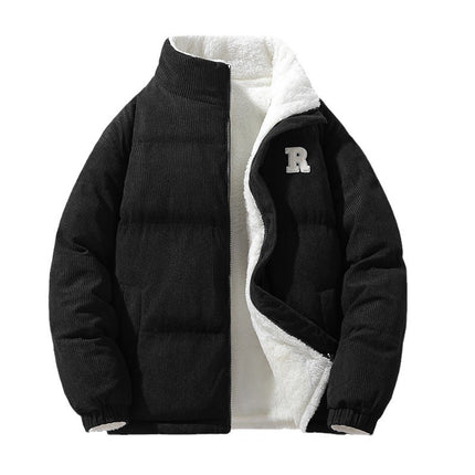 Faux Cashmere Men's Double-sided Down Jacket