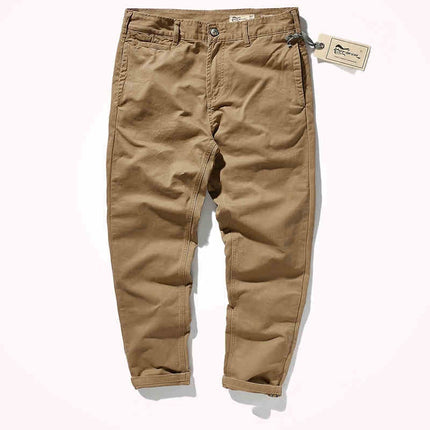 Retro Casual Pants Men's Straight Fit