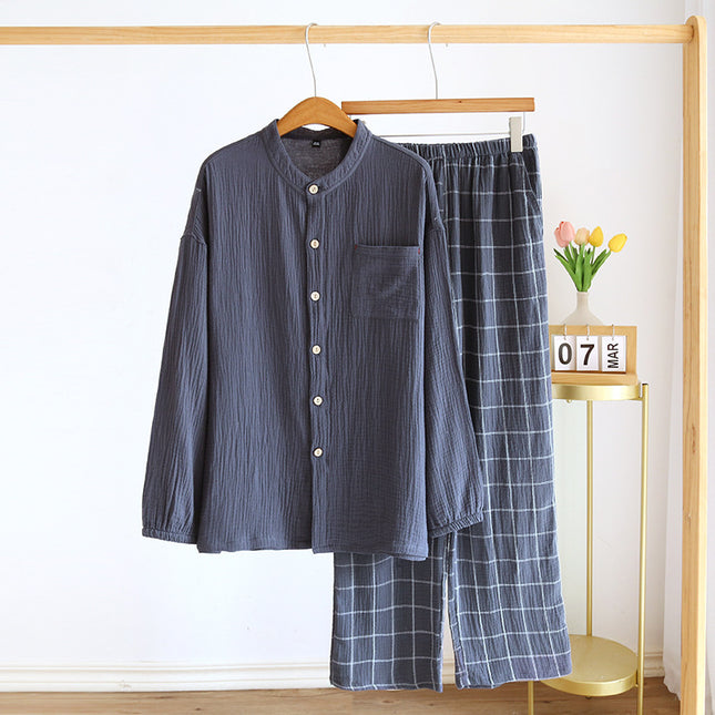 Men's Cotton Gauze Pajamas Suit