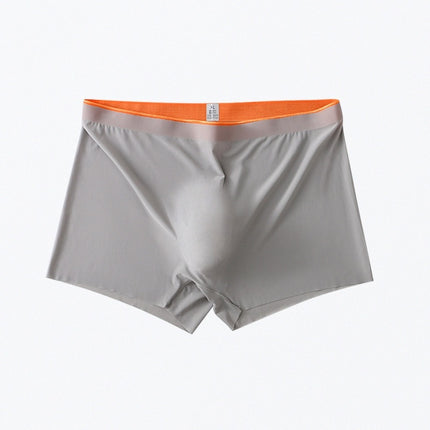 Men's Ice Silk Orange Edge Seamless Briefs