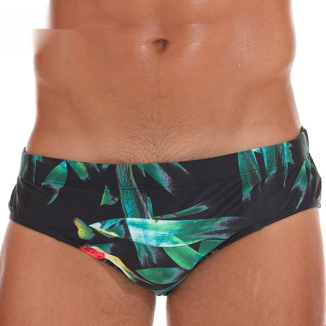 Solid Color Plus Size Swimming Briefs