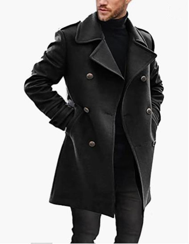 Woolen Autumn And Winter New Man Trench