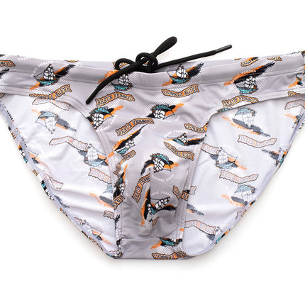 Men's Printed Nylon Swim Briefs