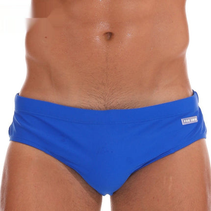 Solid Color Plus Size Swimming Briefs