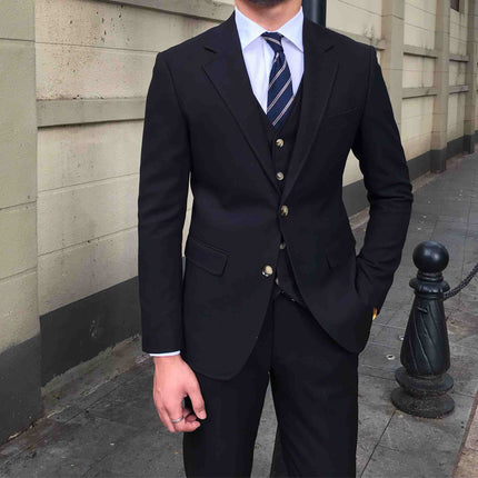 Men's Slim-fitting Three-piece Suit