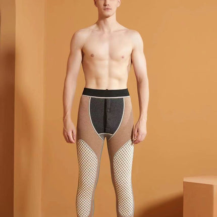 Men's Cotton Graphene Waist Support Long Johns