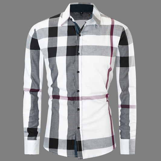 Men's Cotton Long-sleeved Shirt