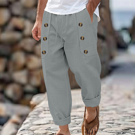 Men's Cotton And Linen  Casual Pant