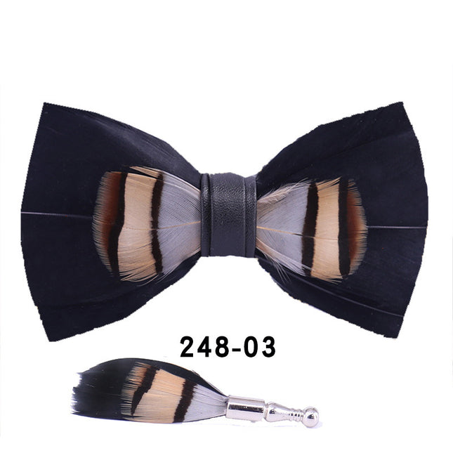 Feather Bow Tie