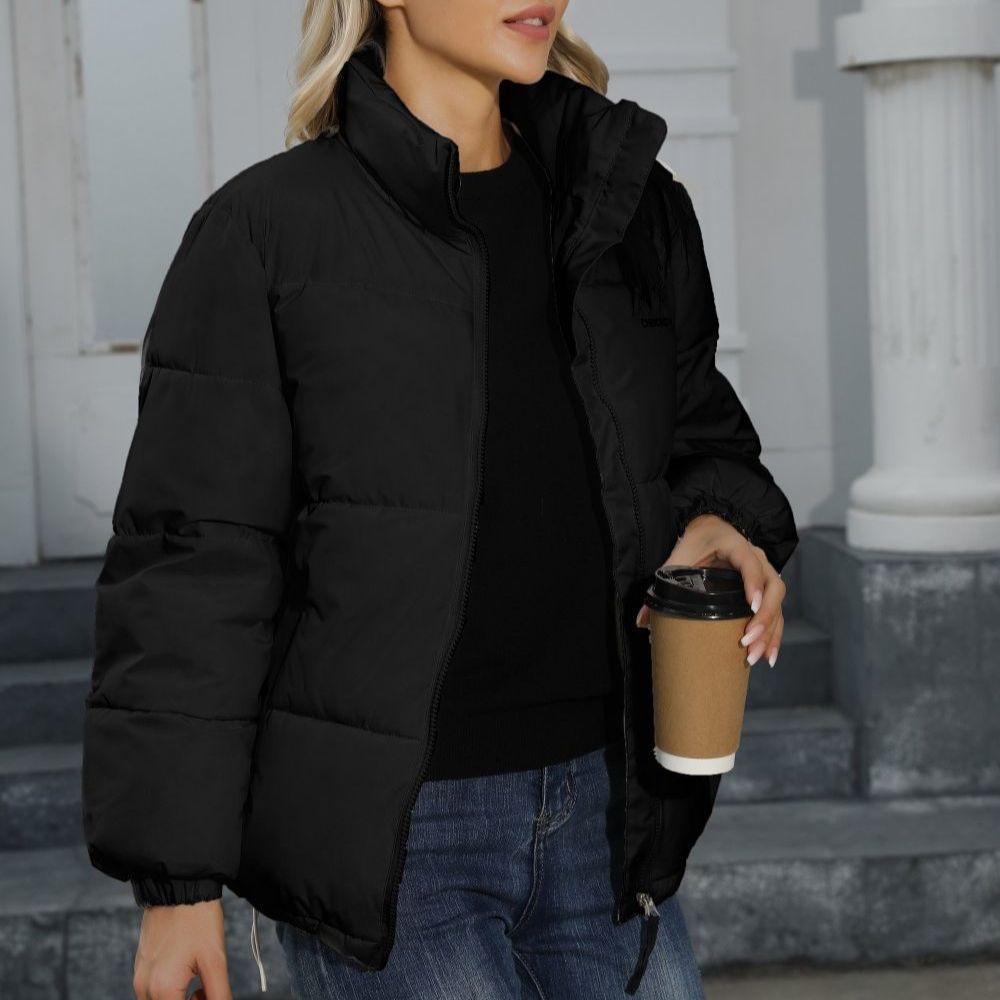 Winter Coat Women Casual Windproof Down Cotton Warm Thickened Jacket Solid Outwear All-match Loose Tops Clothing