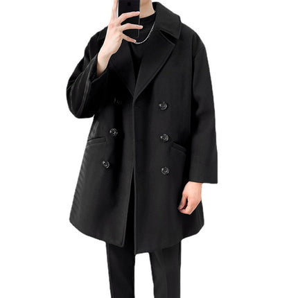 Mid-length Style Woolen Man Trench