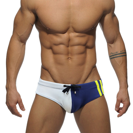 Men's Simplicity Color Matching Sports Swim Briefs