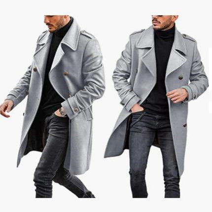 Woolen Autumn And Winter New Man Trench