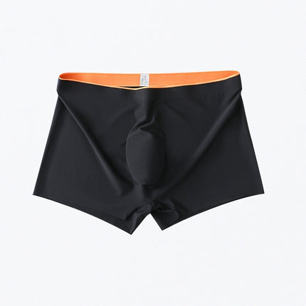 Men's Ice Silk Orange Edge Seamless Briefs