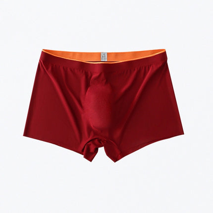 Men's Ice Silk Orange Edge Seamless Briefs