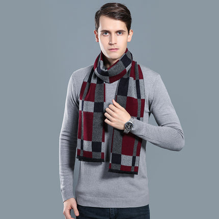 Simple Plaid Warm Keeping Cashmere Scarve