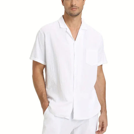 Men's Fashion Casual Short Sleeve Pajama Suit