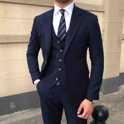 Men's Slim-fitting Three-piece Suit