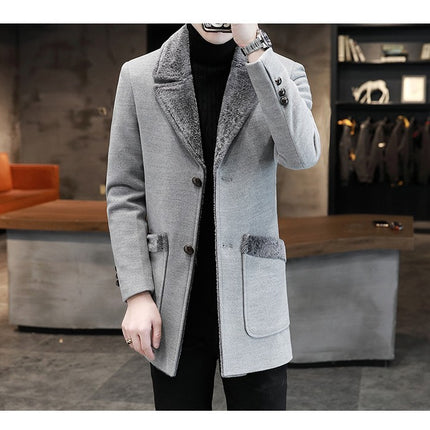 Fur And Leather Man Trench