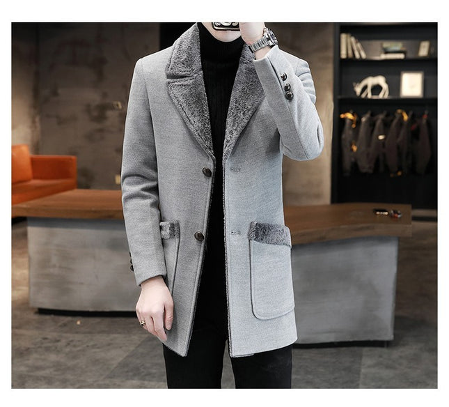 Fur And Leather Man Trench