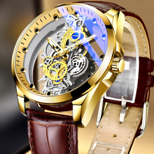 Men Watch Skeleton Automatic Quartz Watch