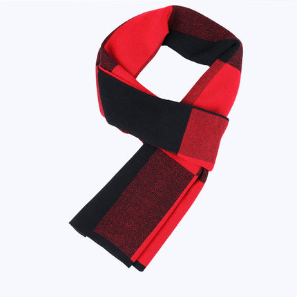 Men's Fashion Casual Plaid Warm Wool Scarve