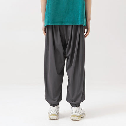 Trendy Ice-feeling Draping Effect Harem Pants