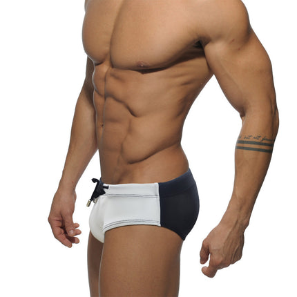 Men's Simplicity Color Matching Sports Swim Briefs