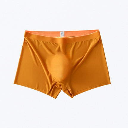 Men's Ice Silk Orange Edge Seamless Briefs