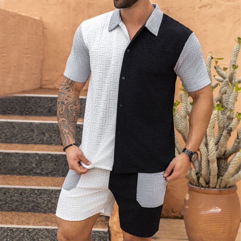 Men's Short Sleeve Plus Size Suit