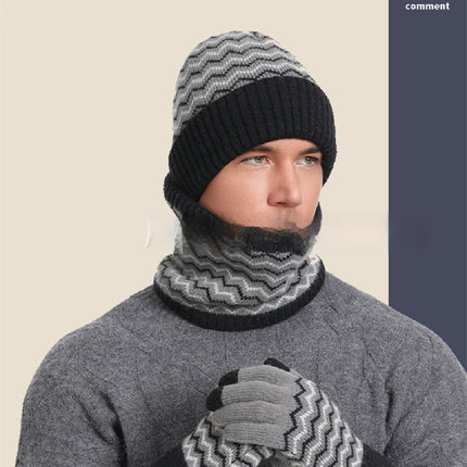 Men's Winter Warm Neck Warmer Cold-proof Knitted Hat