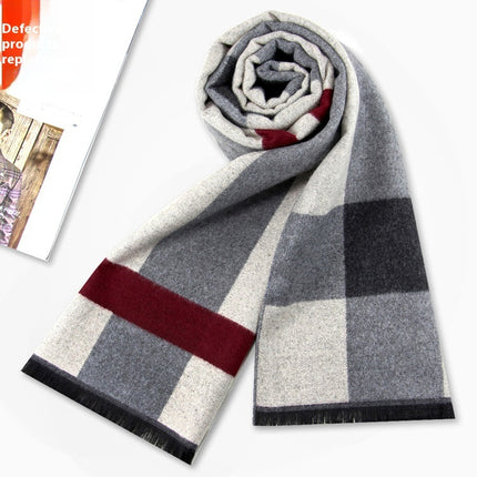 New Men's Winter Warm Cashmere-like Business Scarve