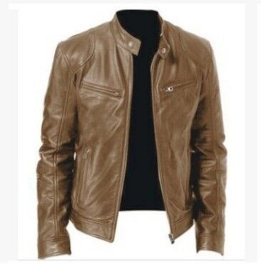 PU Leather Jacket Slim Men Jacket