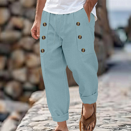 Men's Cotton And Linen  Casual Pant